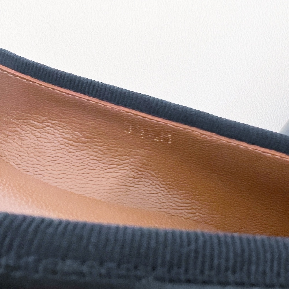 Margaux Black Pointed-Toe Leather Ballet Flats with Bow - Picture 5 of 10